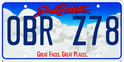 SD license plate 0BRZ78