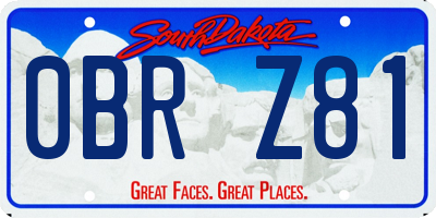 SD license plate 0BRZ81