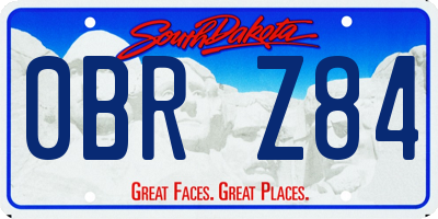 SD license plate 0BRZ84