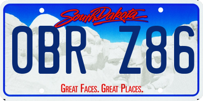 SD license plate 0BRZ86