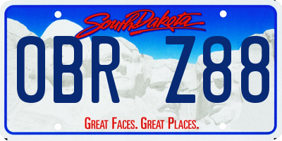 SD license plate 0BRZ88