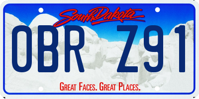 SD license plate 0BRZ91