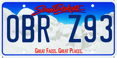 SD license plate 0BRZ93