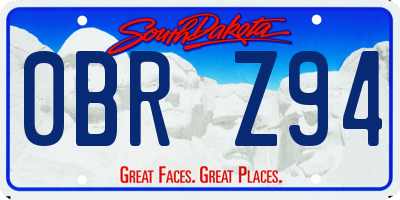 SD license plate 0BRZ94