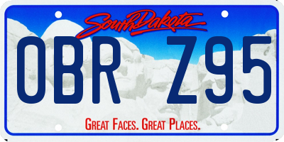 SD license plate 0BRZ95