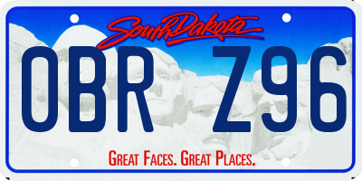 SD license plate 0BRZ96