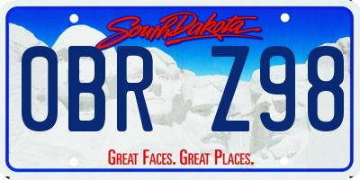 SD license plate 0BRZ98