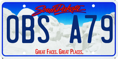 SD license plate 0BSA79