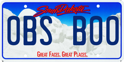 SD license plate 0BSB00