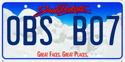 SD license plate 0BSB07