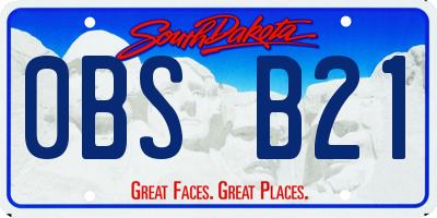 SD license plate 0BSB21