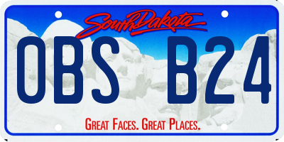SD license plate 0BSB24