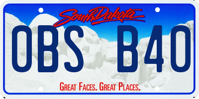 SD license plate 0BSB40