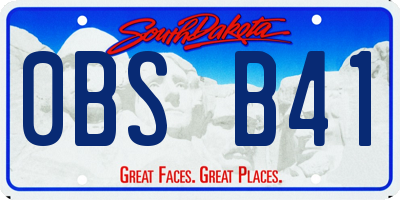 SD license plate 0BSB41