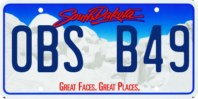 SD license plate 0BSB49