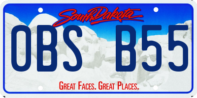SD license plate 0BSB55