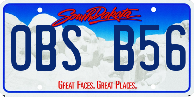 SD license plate 0BSB56