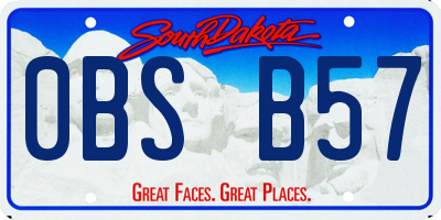 SD license plate 0BSB57