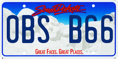 SD license plate 0BSB66