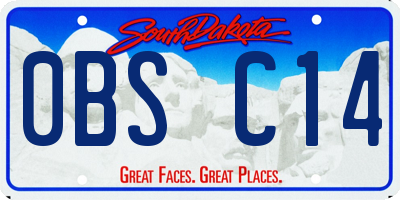 SD license plate 0BSC14