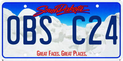 SD license plate 0BSC24