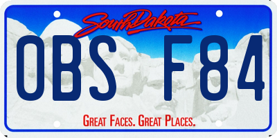 SD license plate 0BSF84