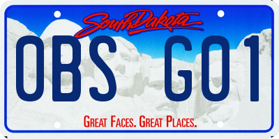 SD license plate 0BSG01