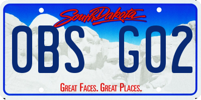 SD license plate 0BSG02