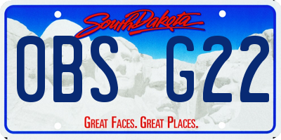 SD license plate 0BSG22