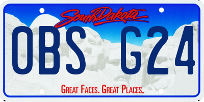 SD license plate 0BSG24