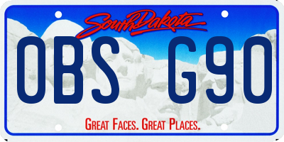 SD license plate 0BSG90