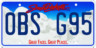 SD license plate 0BSG95