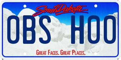 SD license plate 0BSH00