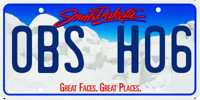 SD license plate 0BSH06