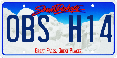 SD license plate 0BSH14