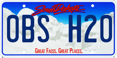 SD license plate 0BSH20