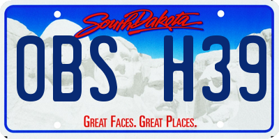 SD license plate 0BSH39