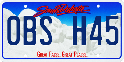 SD license plate 0BSH45