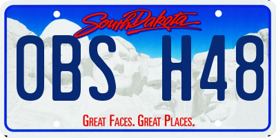SD license plate 0BSH48