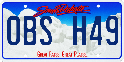 SD license plate 0BSH49