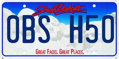 SD license plate 0BSH50