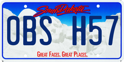 SD license plate 0BSH57