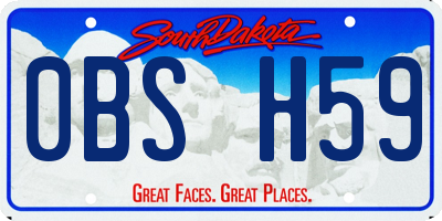 SD license plate 0BSH59