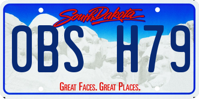 SD license plate 0BSH79