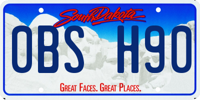 SD license plate 0BSH90
