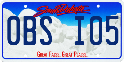 SD license plate 0BSI05