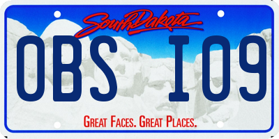 SD license plate 0BSI09