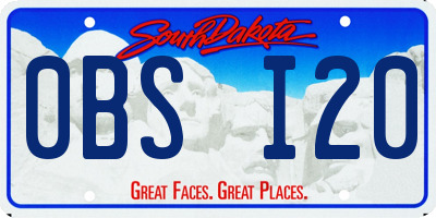 SD license plate 0BSI20