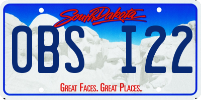 SD license plate 0BSI22