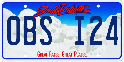 SD license plate 0BSI24